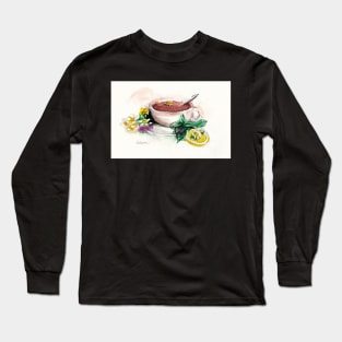 Afternoon Tea - watercolor painting Long Sleeve T-Shirt